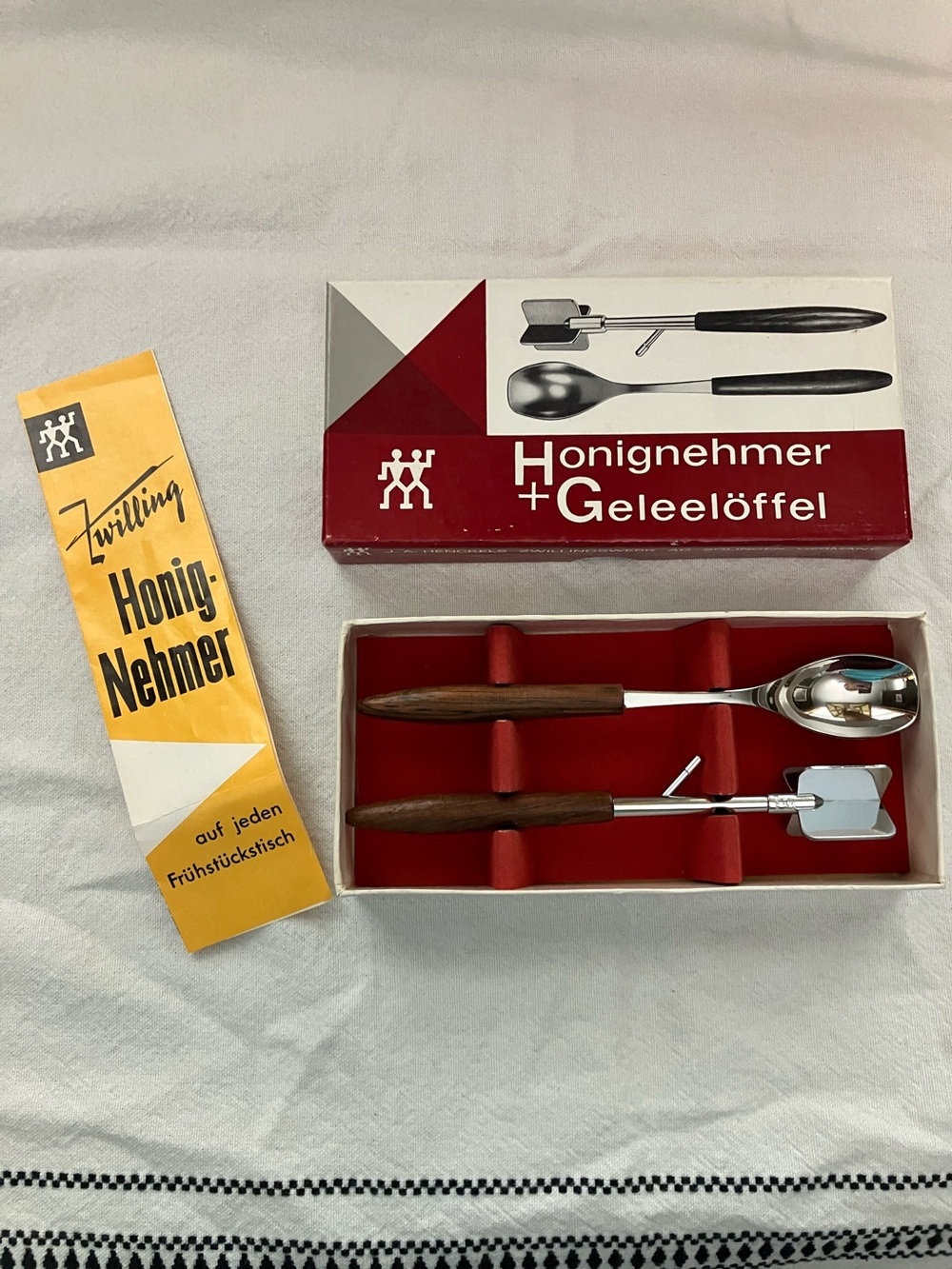 Vintage Henckels Honey Dipper and Spoon set Germany